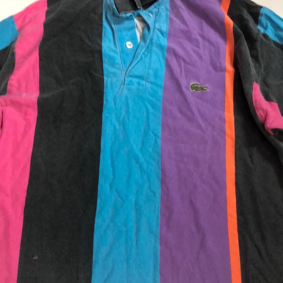 Vintage Lacoste multicolored collared polo medium - Picture 2 of 4